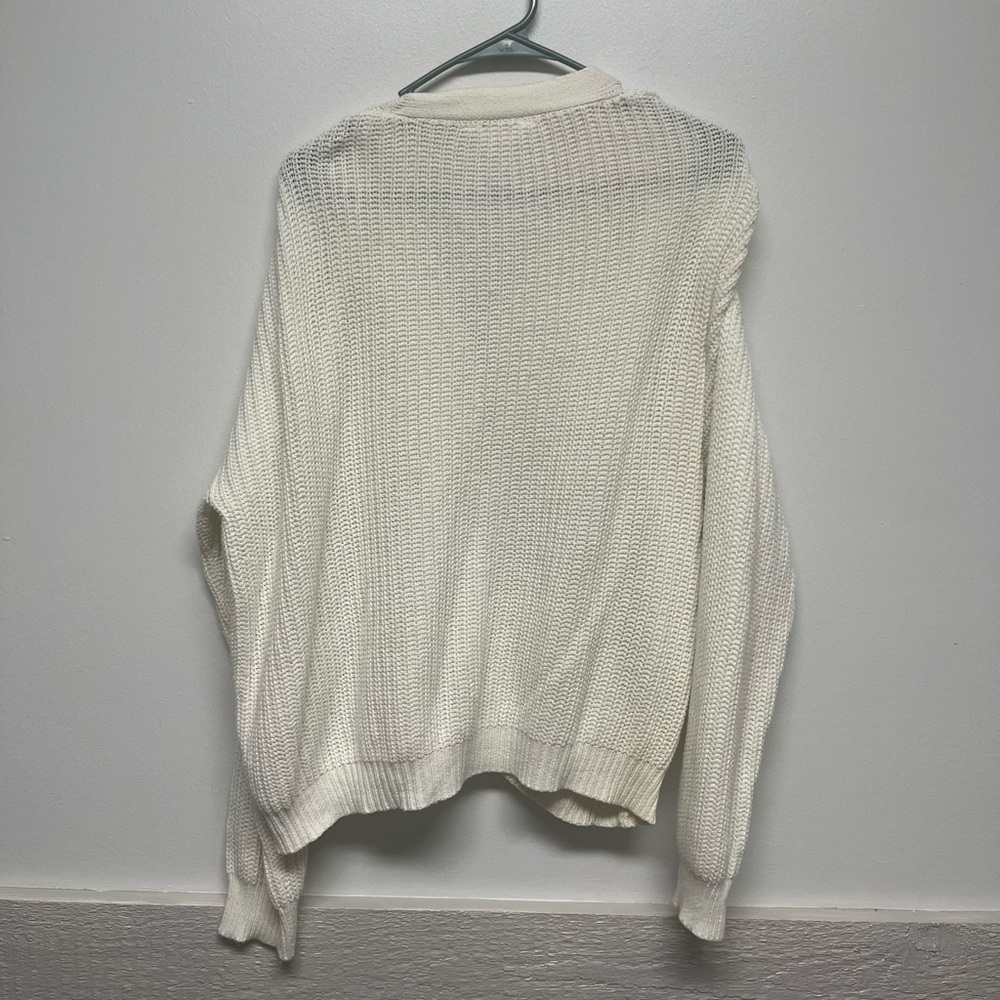 White Cardigan Sweater Top - Picture 5 of 5